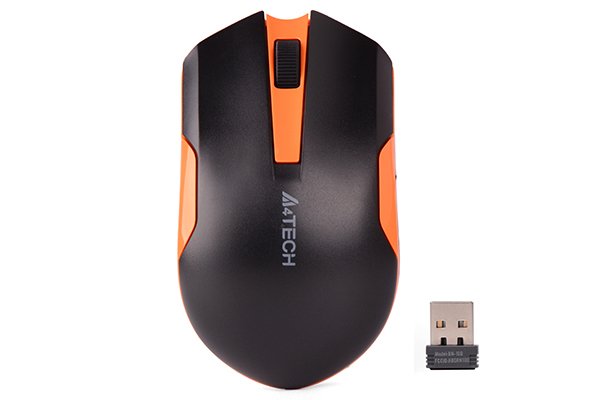 A4 Tech G3-200N V-Track Siyah Turuncu Kablosuz Mouse