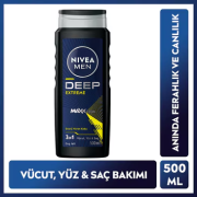 Nivea Men Duş Jeli Deep Extreme 500 ml