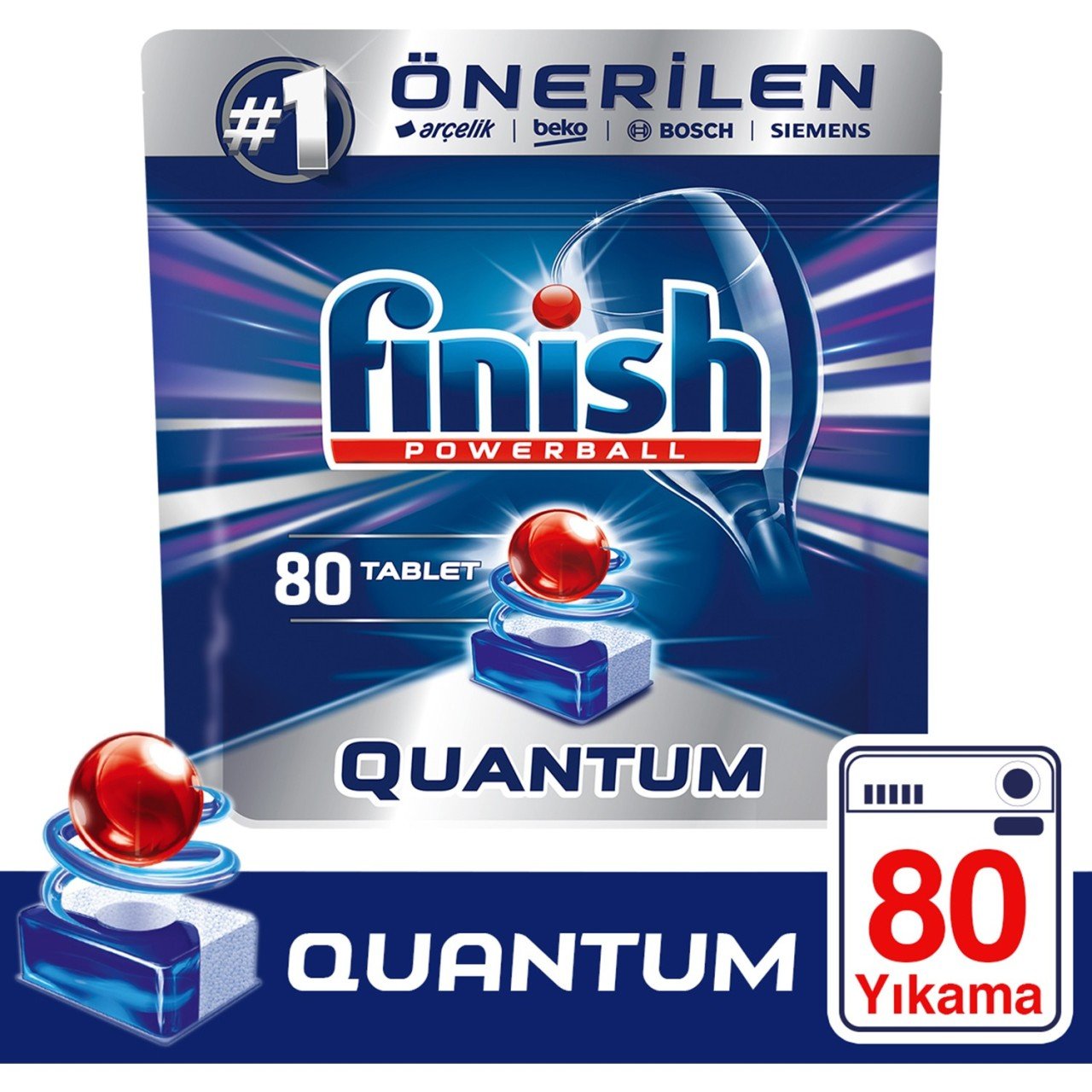 Finish Quantum Bulaşık Makinesi Deterjanı 80 Tablet