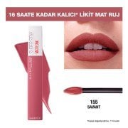 Maybelline New York Super Stay Matte Ink Likit Mat Ruj No:155 Savant