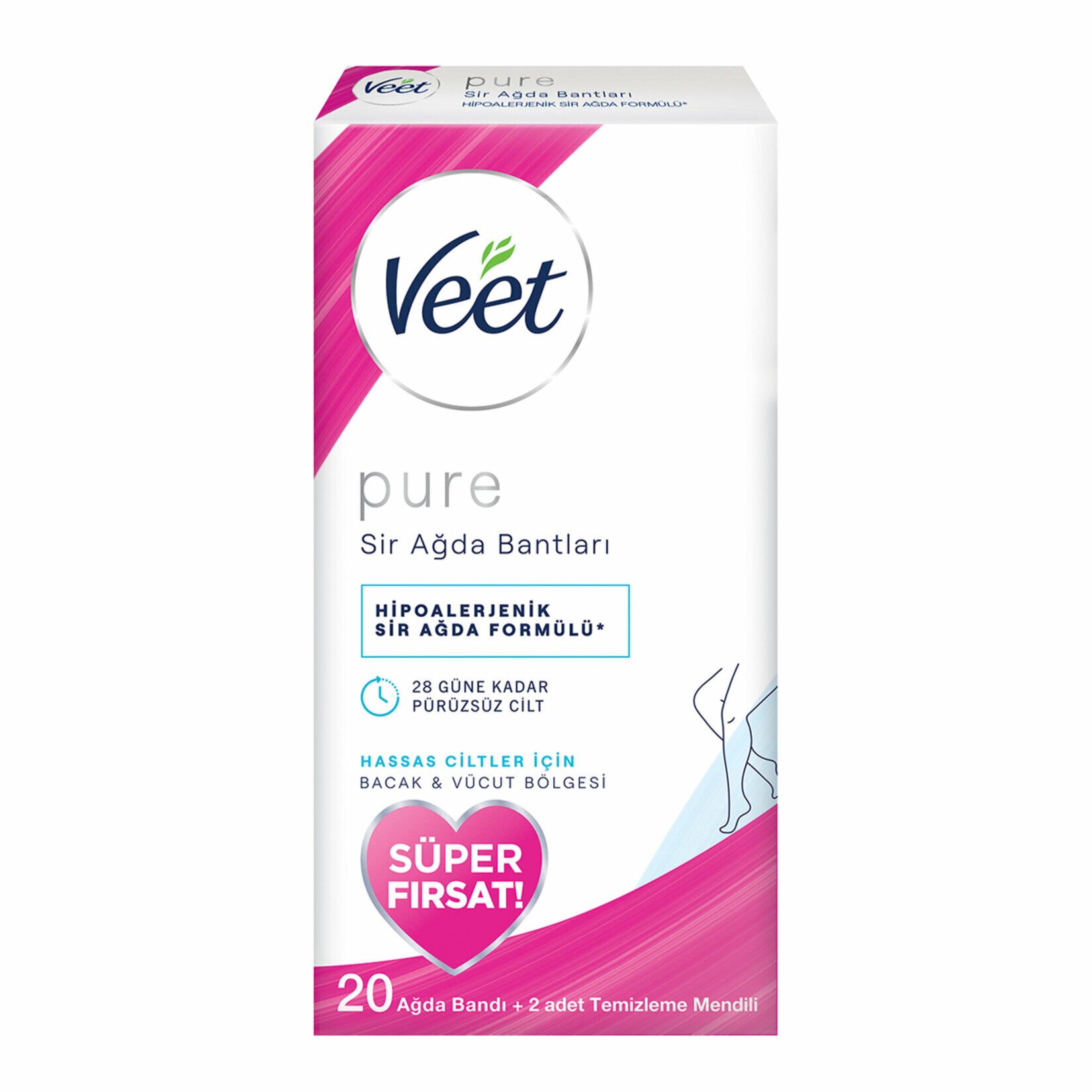 Veet Pure Ağda Bandı Süper Fırsat 20'li