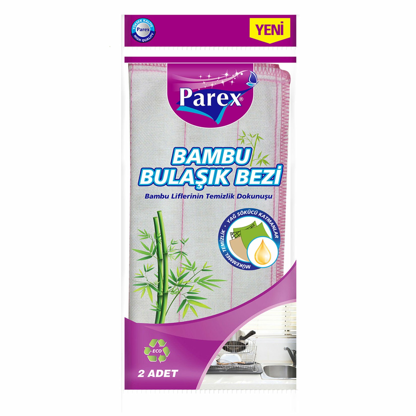 Parex Bambu Bulaşık Bezi 2'li