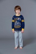 RolyPoly İnterlok Erkek Çocuk Pijama Takımı - Lacivert