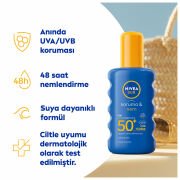 Nivea Sun SPF 50+ Koruma & 48 Saat Nemlendirme Güneş Kremi Sprey 200 ml