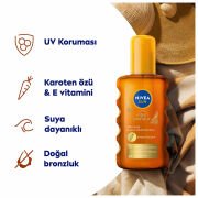 Nivea Sun SPF6 Karoten Özlü Yoğun Bronzlaştırıcı Güneş Yağı 200 ml Sprey