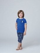 RolyPoly Süprem Erkek Çocuk Kısa Kol Kapri Pijama Takımı 2822 - Lacivert