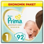 Prima Premium Care Bebek Bezi 1 Beden Yenidoğan Ekonomik Paket 92 Adet