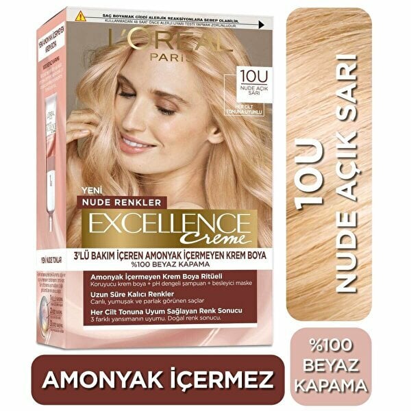 L'Oreal Paris Excellence Creme Nude Renkler 10U Açık Sarı