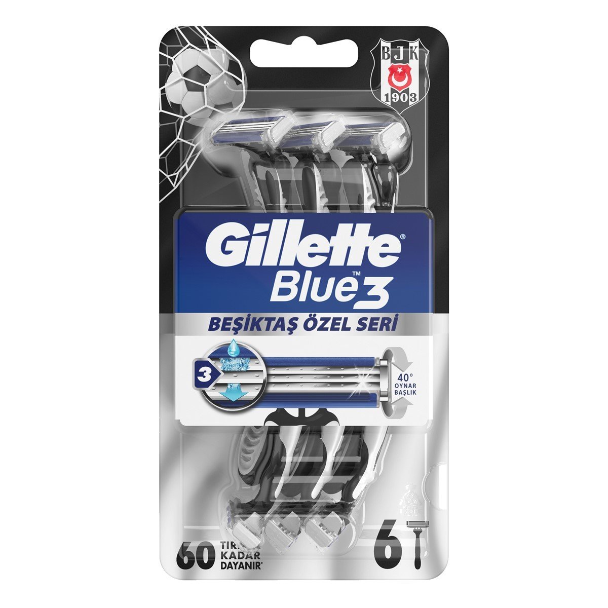 Gillette Blue3 6'lı Beşiktaş Taraftar Paketi