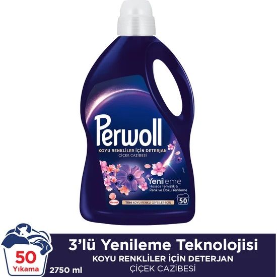 Perwoll Çiçek Cazibesi Koyu Renkler 2750 ml