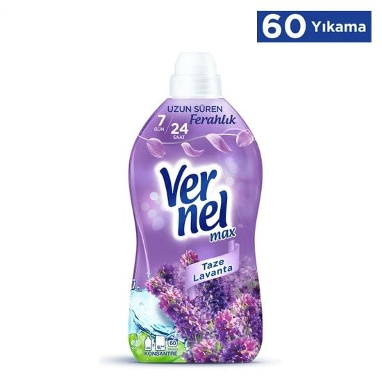 Vernel Max Konsantre Sıvı Çamaşır Yumuşatıcısı Taze Lavanta 1440 ml - 60 Yıkama