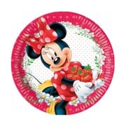 Minnie Mouse Bahçede Karton Tabak 23 cm