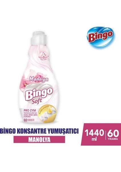 Bingo Soft Konsantre Çamaşır Yumuşatıcısı 1440 ml - Manolya