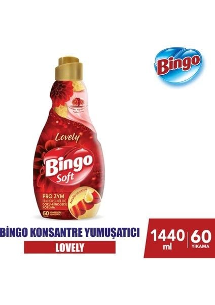 Bingo Soft Konsantre Çamaşır Yumuşatıcısı 1440 ml - Lovely