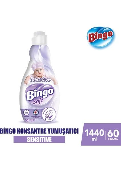 Bingo Soft Konsantre Çamaşır Yumuşatıcısı 1440 ml - Sensitive