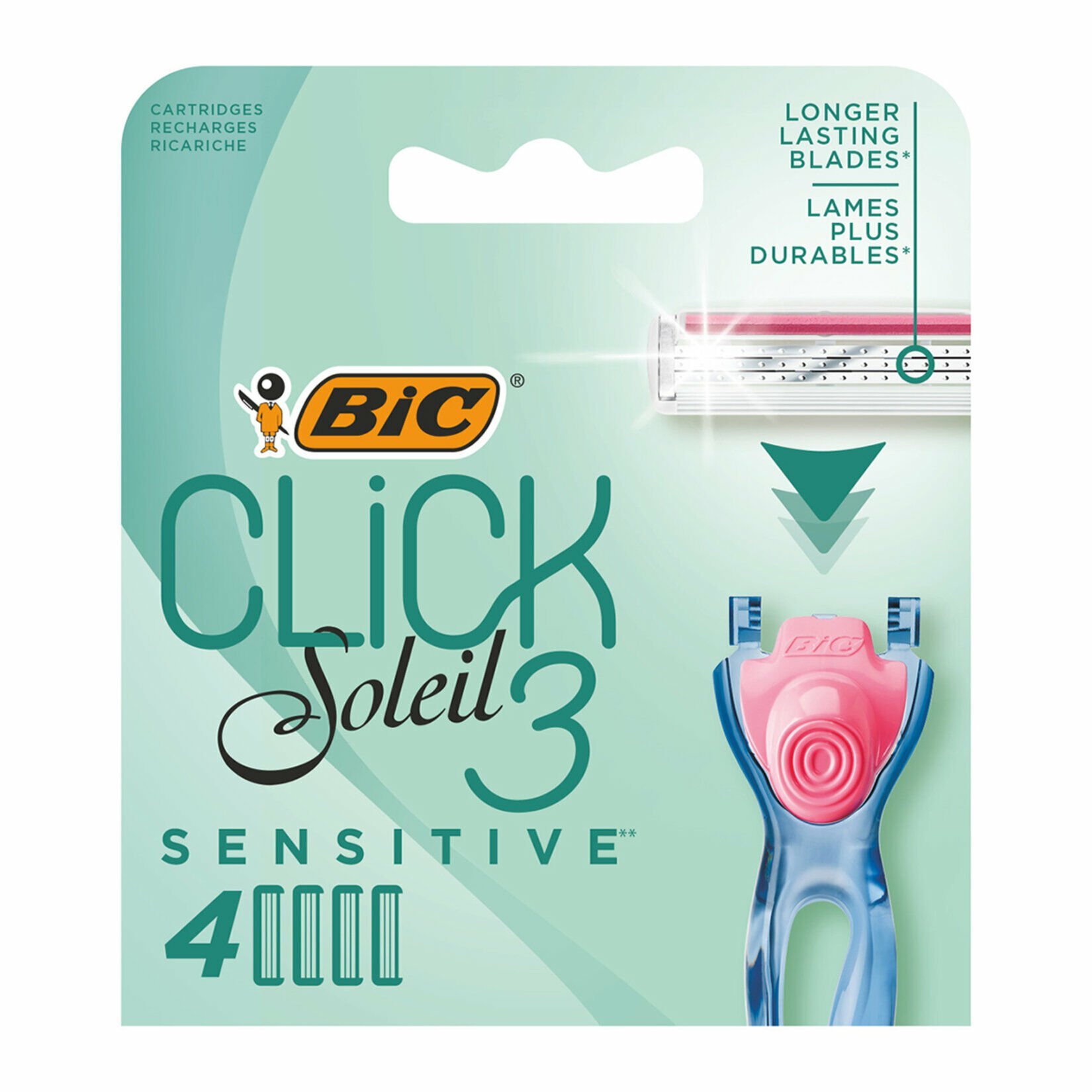 Bic Soleil Click 3 Bıçak Kadın Tıraş Bıçağı Yedek 4'lü