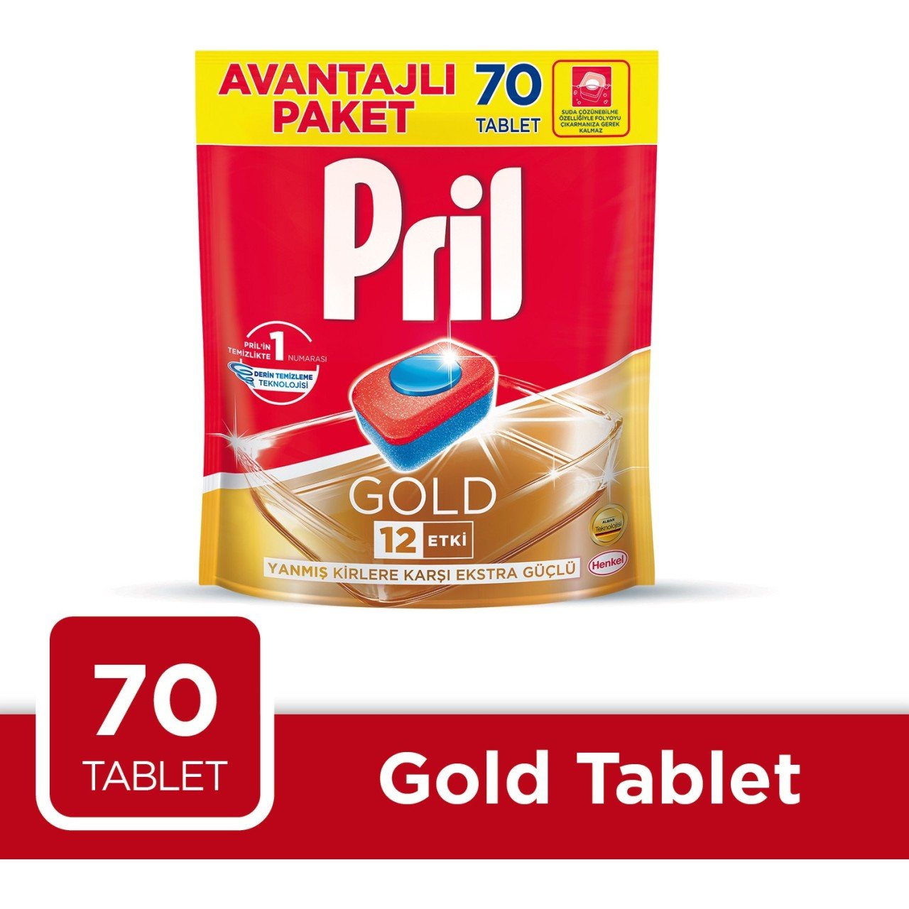 Pril Gold Bulaşık Makinesi Deterjanı 70 Tablet