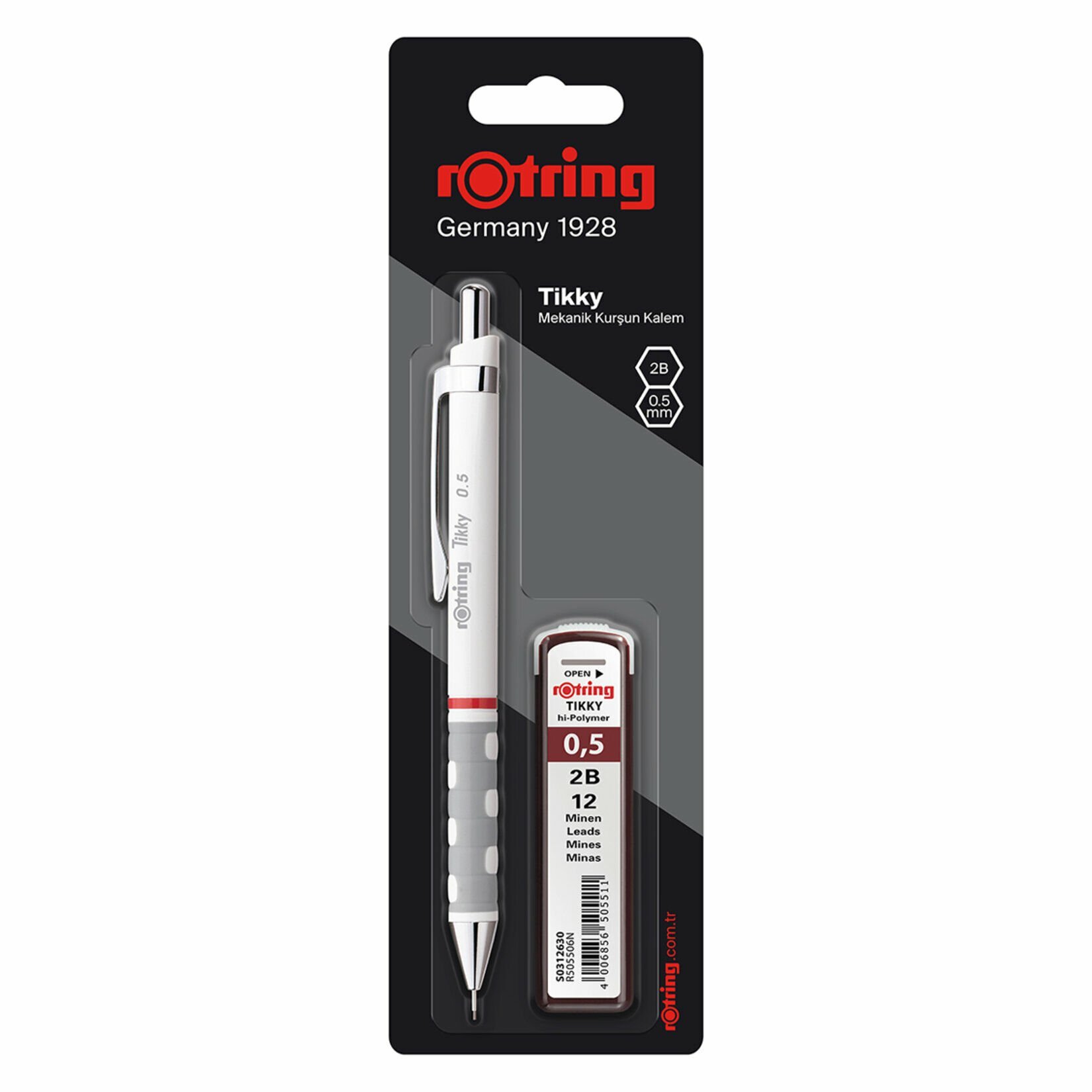 Rotring Tikky Versatil, 0.5 Uçlu Kalem + 2B Uç hediye, Beyaz