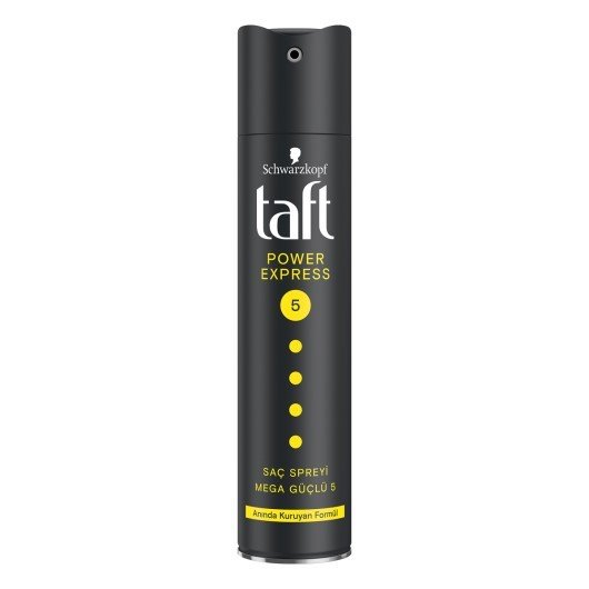Taft Power Express Saç Spreyi Mega Güçlü (5) Anında Kuruma Etkisi 250 ml