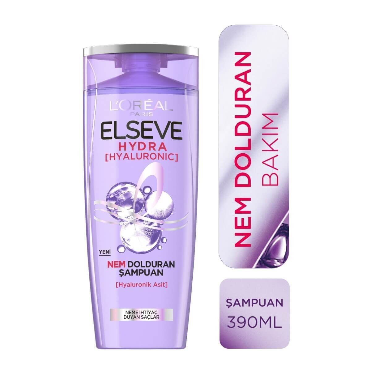 L'Oreal Paris Elseve Hydra [Hyaluronic] Nem Dolduran Şampuan 390 ml