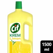 Cif Krem Yüzey Temizleyici Limon Kokulu Yağ ve Kireç Sökücü Leke Çıkarıcı 1500 ml