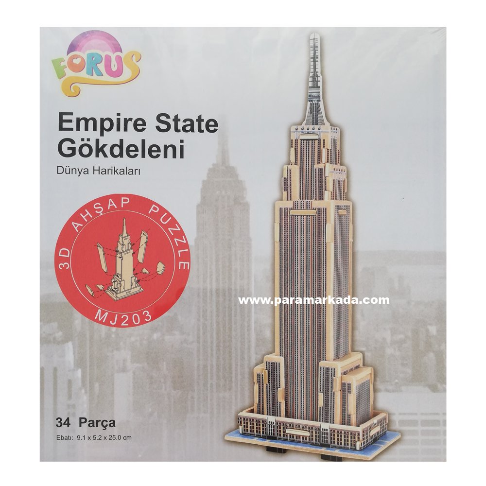 3D Ahşap Puzzle - Empire State Gökdeleni