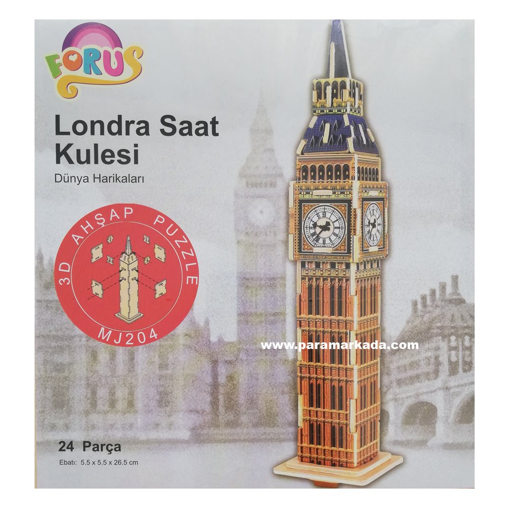 3D Ahşap Puzzle - Londra Saat Kulesi