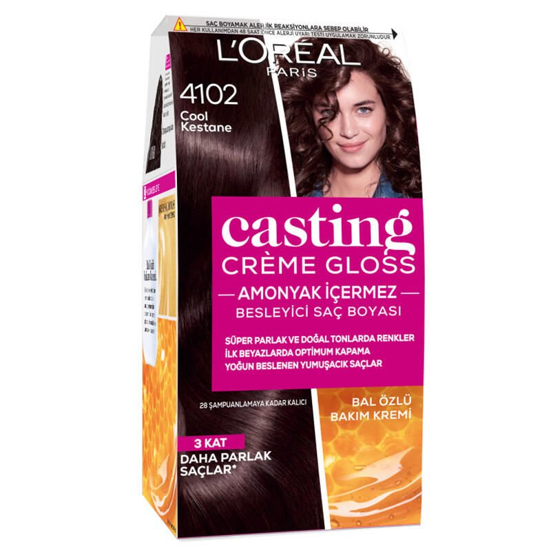L'Oreal Paris Casting Creme Gloss Saç Boyası 4102 Cool Kestane
