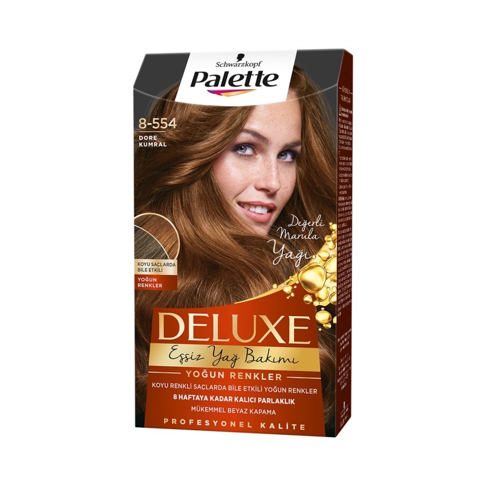 Palette Deluxe Saç Boyası Yoğun Renkler 8-554 - Dore Kumral
