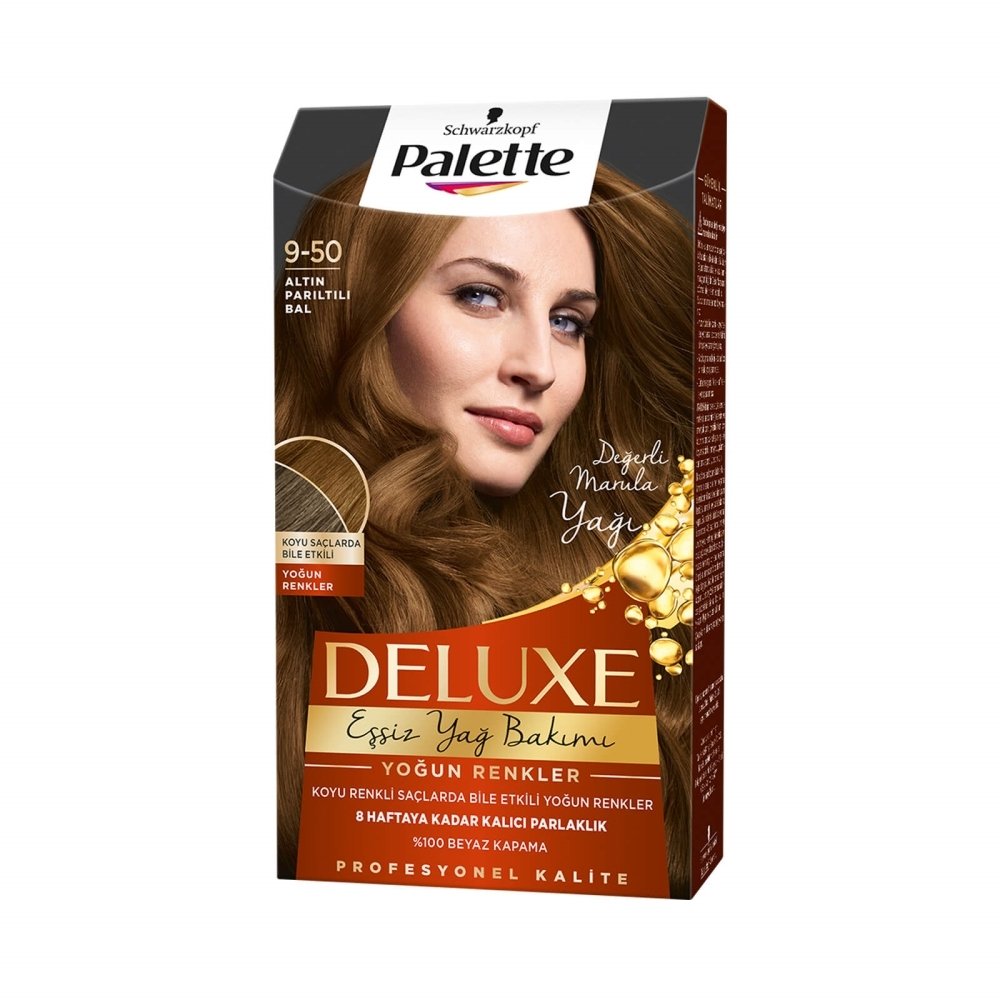 Palette Deluxe Saç Boyası Yoğun Renkler 9-50 - Altın Parıltılı Bal