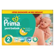 Prima Yeni Bebek 2 Beden Mini Hiper Ekonomik Paket 136 Adet