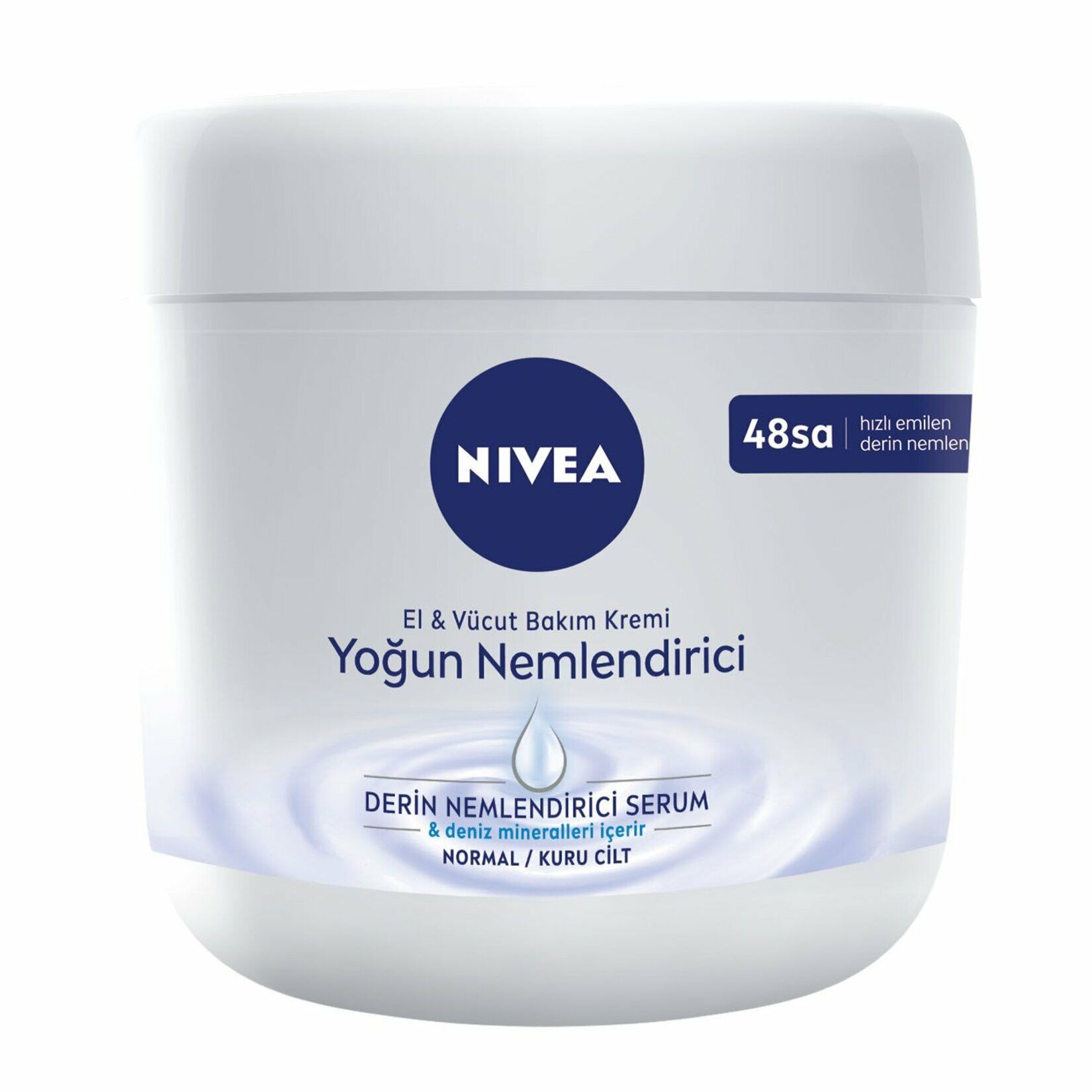 Nivea Yoğun Nemlendirici El & Vücut Bakım Kremi, Normal / Kuru Ciltler 48 Saat Nemlendirme 400 ml