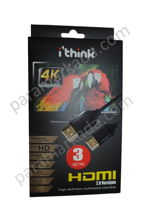 I'think 4K Ultra HD HDMI Kablo V2.0  - 3 Metre