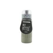 My Bottle Deri Kılıflı Cam Matara 330 ml - Gri