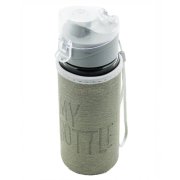 My Bottle Deri Kılıflı Cam Matara 330 ml - Gri