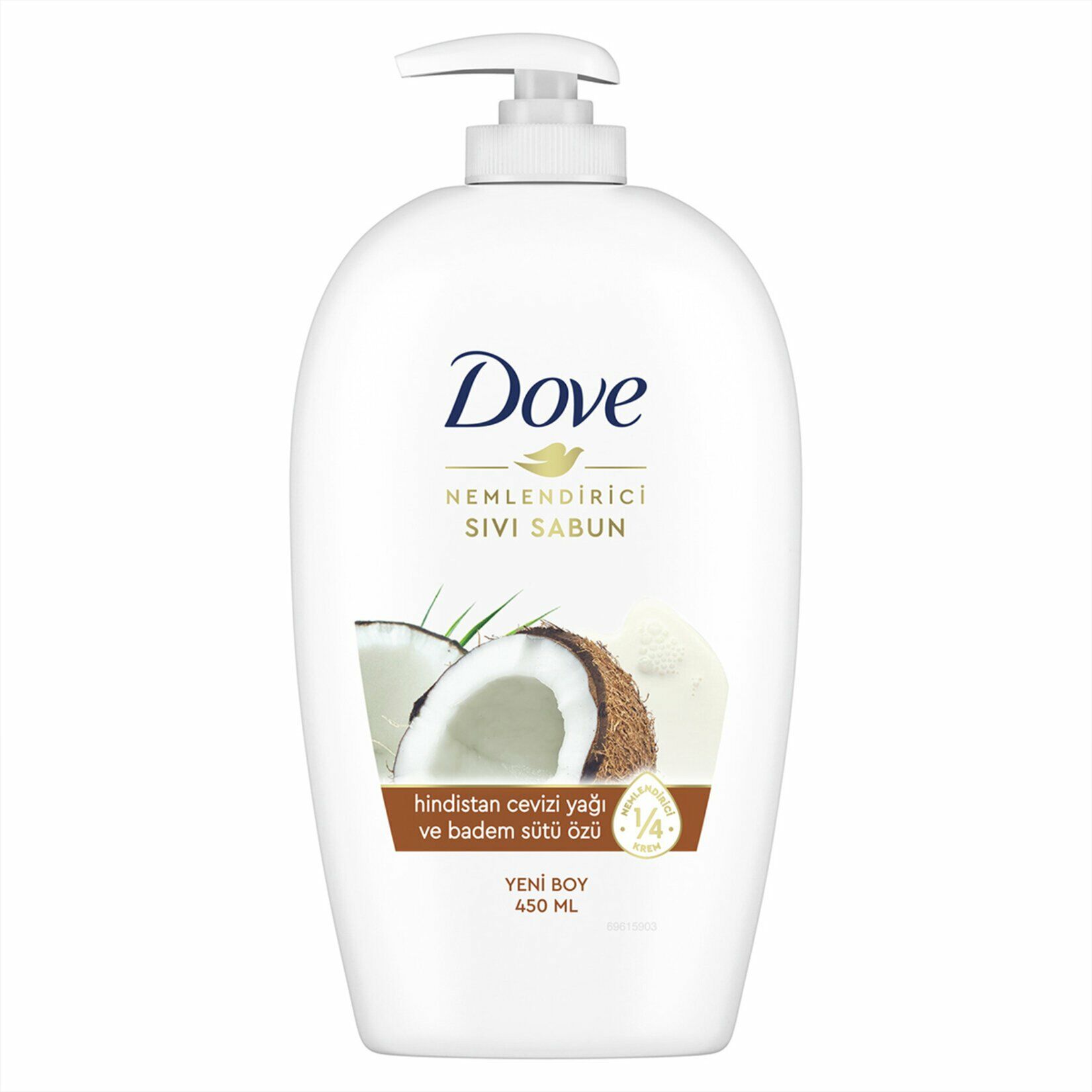 Dove Nemlendirici Sıvı Sabun Hindistan Cevizi Yağı Ve Badem Sütü Özü 450 ml