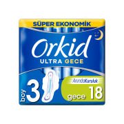 Orkid Ultra Extra Süper Ekonomik Hijyenik Ped Gece 18 Adet