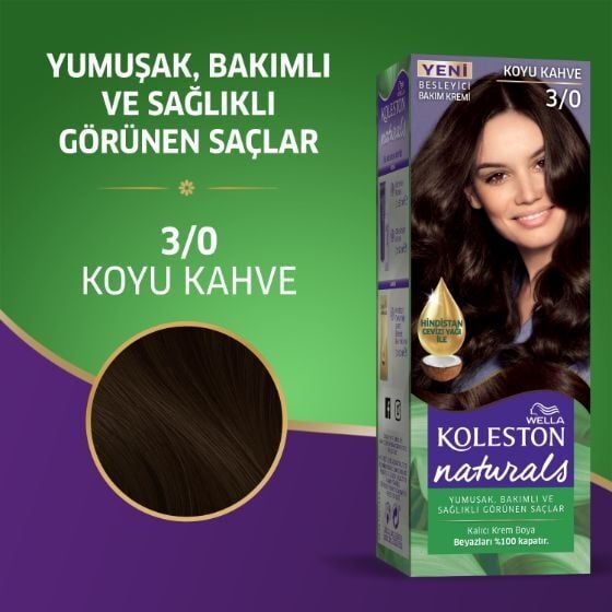 Koleston Naturals Koyu Kahve Saç Boyası 3-0