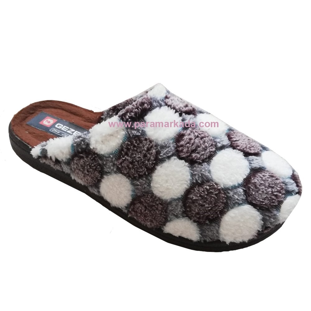 Gezer Kışlık Bayan Ev Terliği - Kahverengi