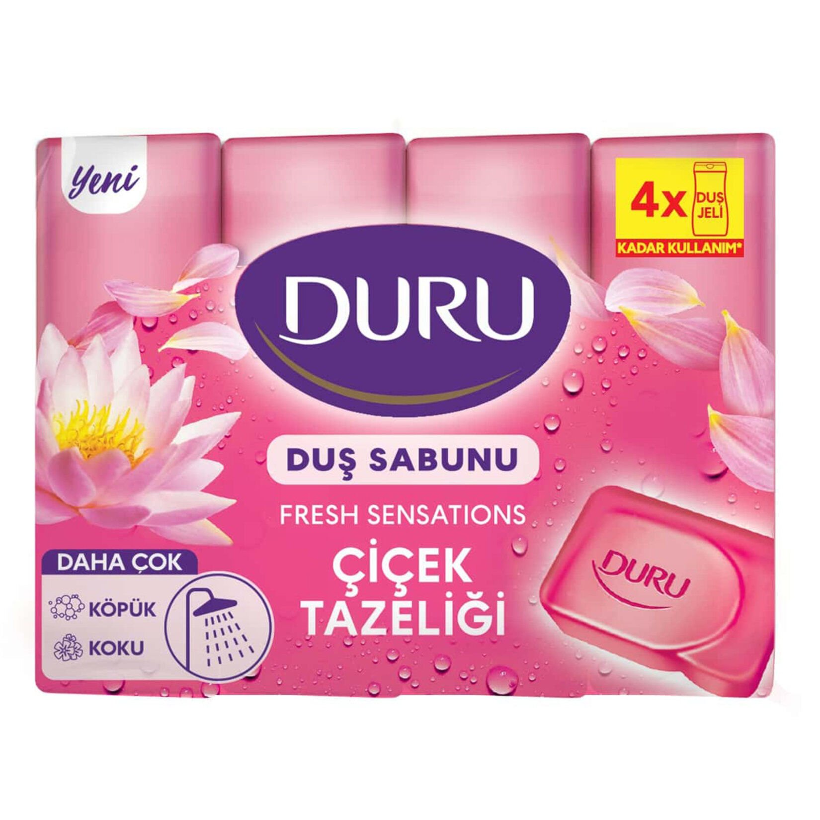 Duru Fresh Duş Sabunu Çiçek Tazeliği 4x150 Gr