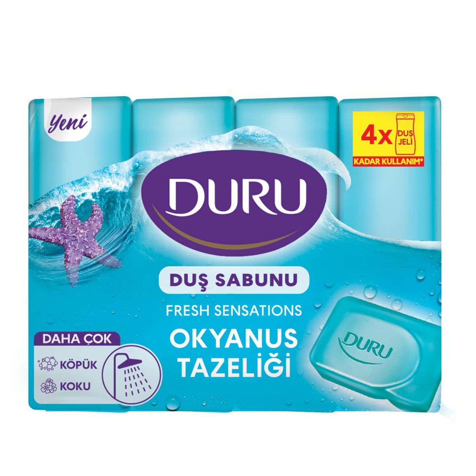 Duru Fresh Duş Sabunu Okyanus Esintisi 4x150 Gr