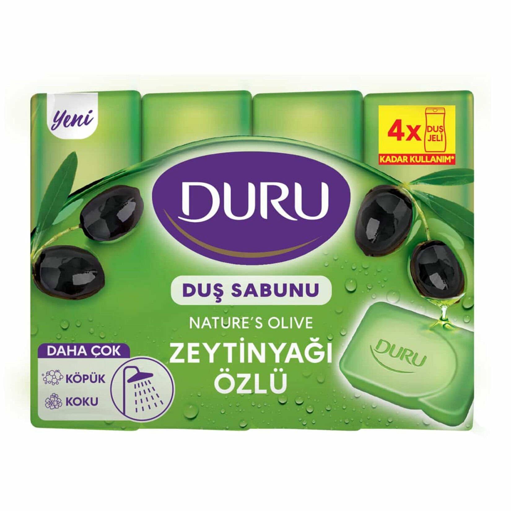 Duru Natural Olive Zeytinyağlı 4x150 Gr