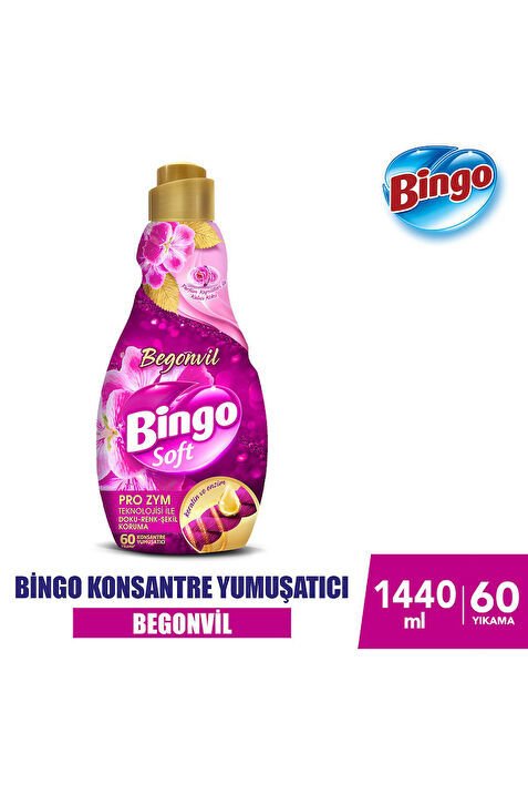Bingo Soft Konsantre Çamaşır Yumuşatıcısı Begonvil 1440 ml
