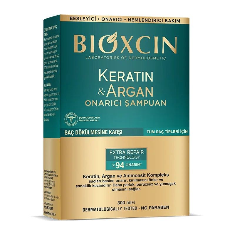 Bioxcin Keratin & Argan Onarıcı Şampuan 300 ml