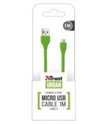 Trust Flat Micro-USB Cable 1m - Yeşil