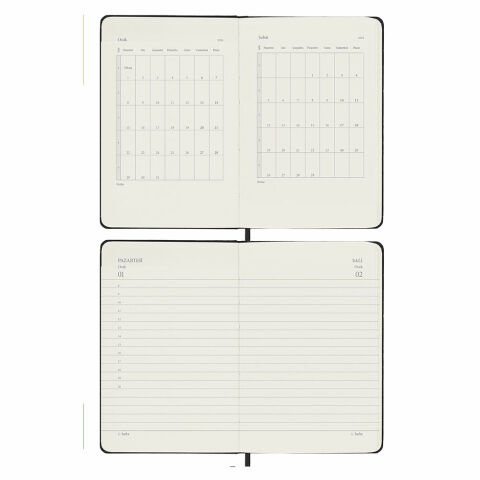 Victoria\'s Journals Classic 2024 Sert Kapak Günlük Ajanda 9x14 Sarı 123-9191