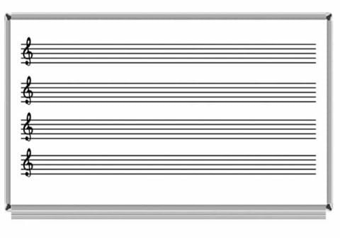 Akyazı Duvara Monte Laminant Müzik Çizgili  Yazı Tahtası 120x240