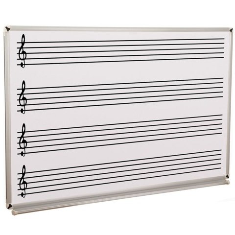 Akyazı Duvara Monte Laminant Müzik Çizgili  Yazı Tahtası 120x200