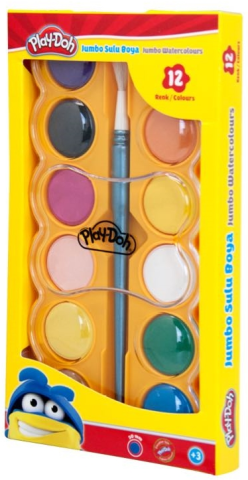 Play-Doh Suluboya 12 Renk Tablet Jumbo 40MM