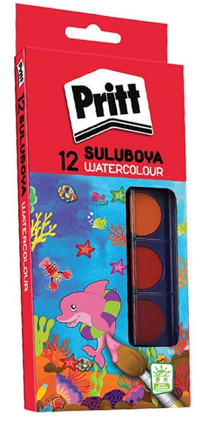 Pritt Suluboya 12 Renk Büyük